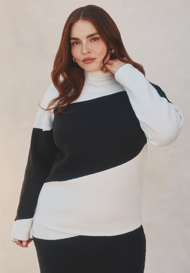 Diagonal Stripe Sweater