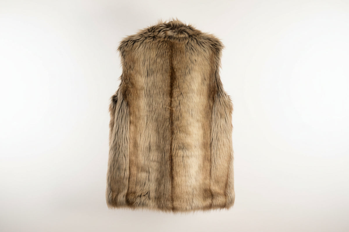 Fabulous Furs brand sleeveless faux fur vest.