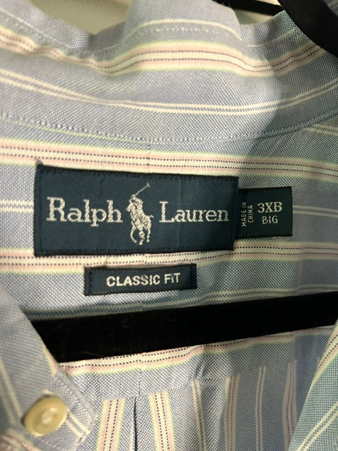 Big Man's striped long-sleeve button-down shirt by Ralph Lauren