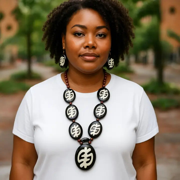 Necklace & Earrings Set - African Symbol