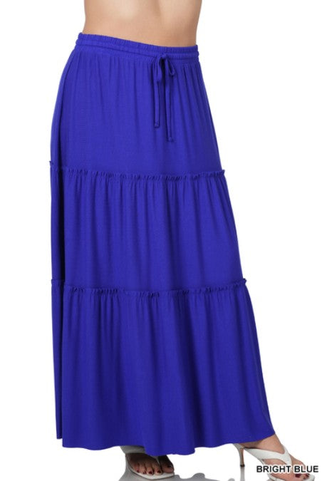 TIERED MAXI SKIRT
