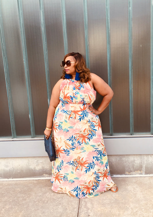 Tropical Print Maxi Dress (Pre-Loved) Size 22W
