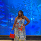 Plus Size Chiffon Maxi Dress in Tropical Print (Pre-Loved)