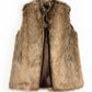 Fabulous Furs brand new with tag sleeveless faux fur vest in a brown and beige pattern.