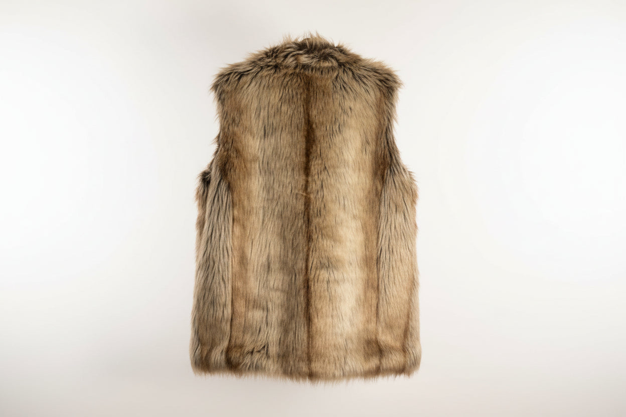 Fabulous Furs brand sleeveless faux fur vest.