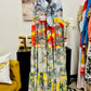 Plus Size Chiffon Maxi Dress in Tropical Print (Pre-Loved)