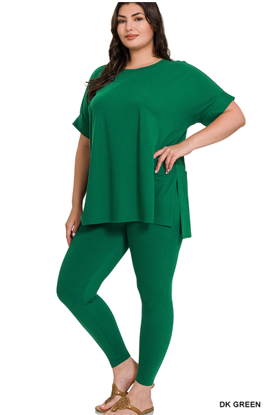 CREW NECK TUNIC TOP LEGGING SET