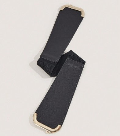 Stretch Belt with Gold Accents (fits to 3X)